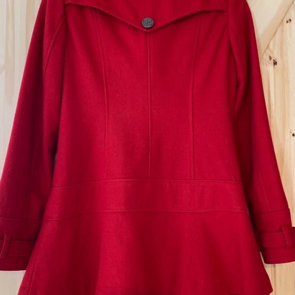 Guess Ruffle Bottom Coat - Picture 3 of 5